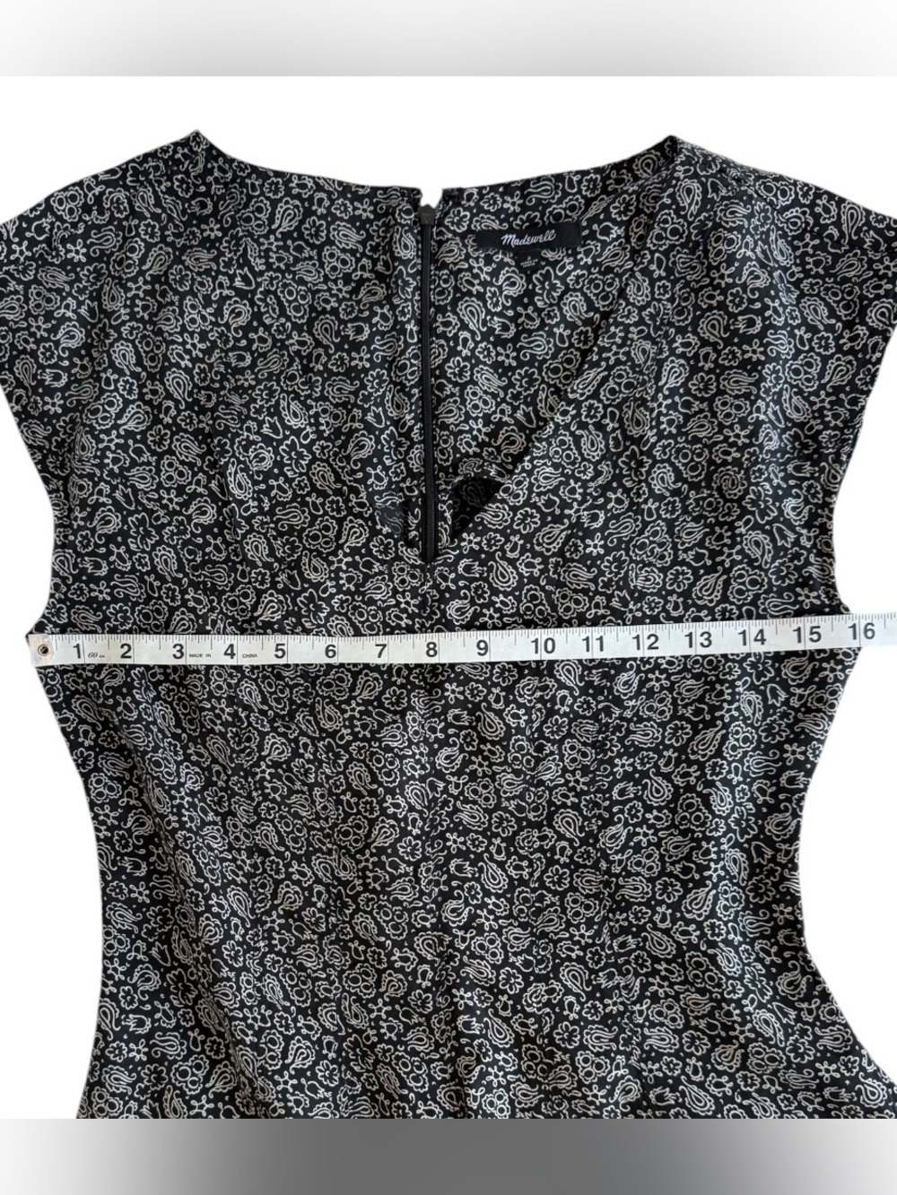 Madewell Floral Midi Dress Sz 2 Cupro Blend V Neck Resort Vacation Coastal Chic - Picture 9 of 12